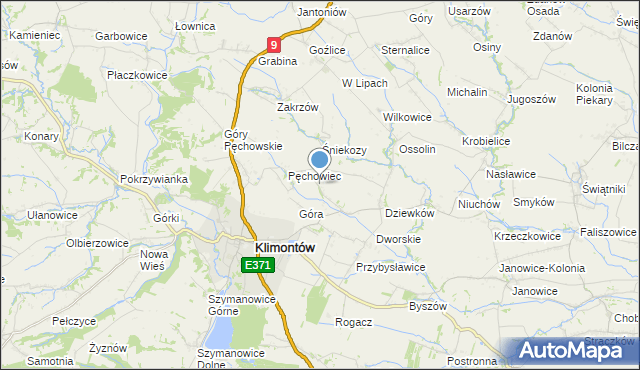 mapa Kroblice Pęchowskie, Kroblice Pęchowskie na mapie Targeo